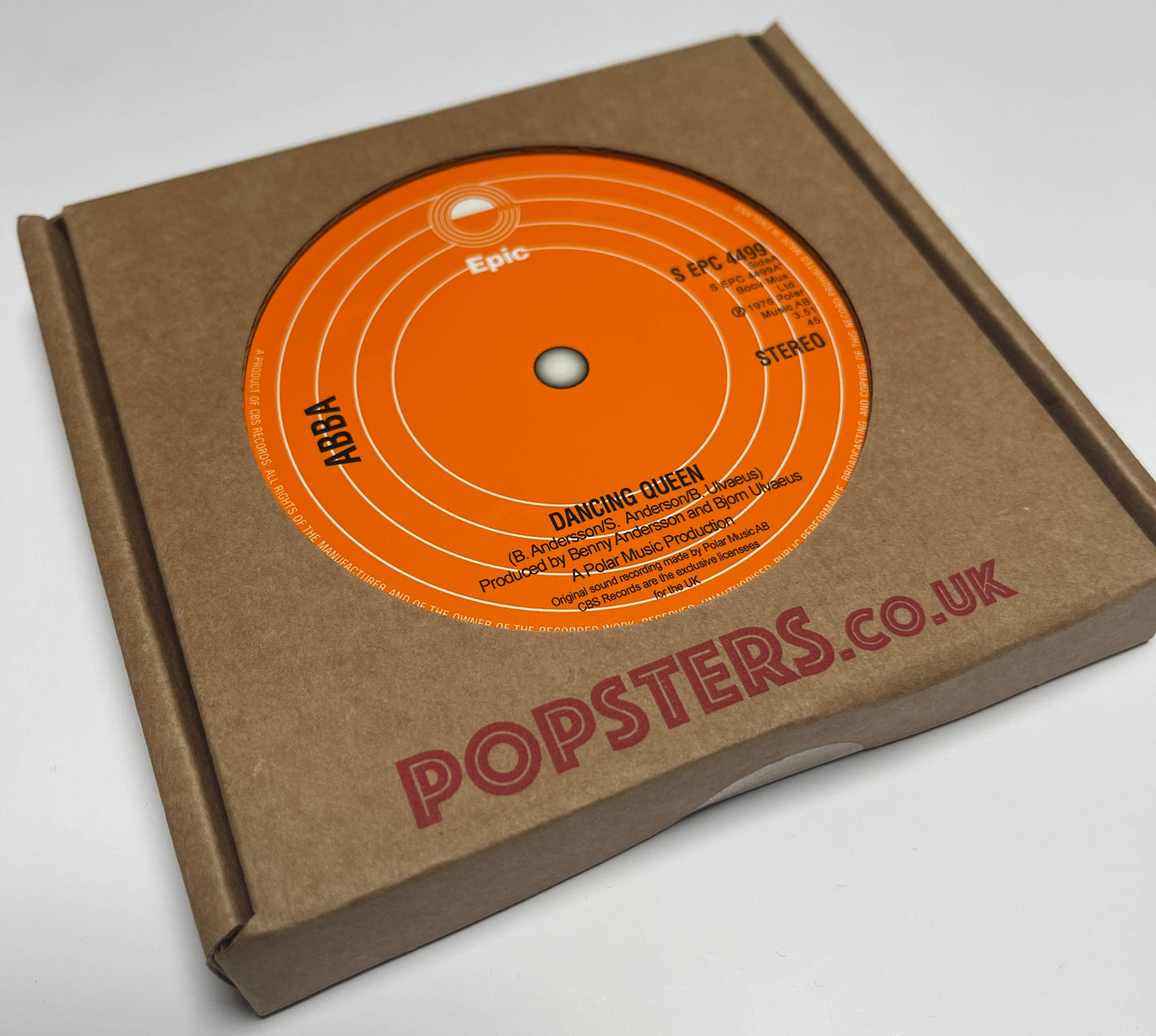1970s Record label coasters. 5 in a box. Popsters