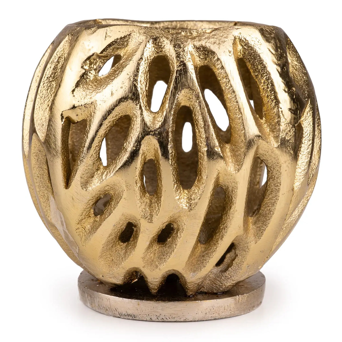 Small Metal Tealight Holder - Gold