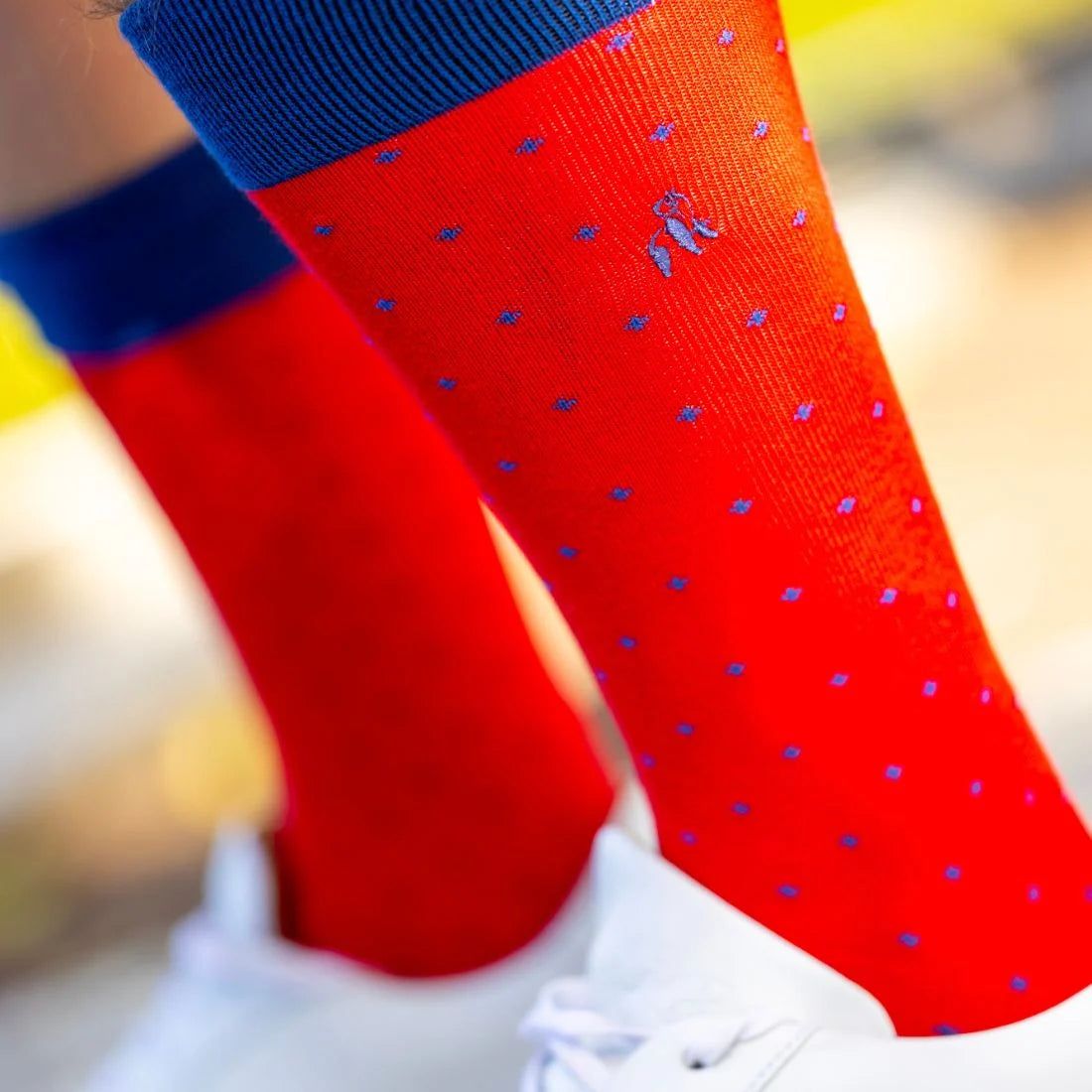 Spotted Red Bamboo Socks 7-11 UK