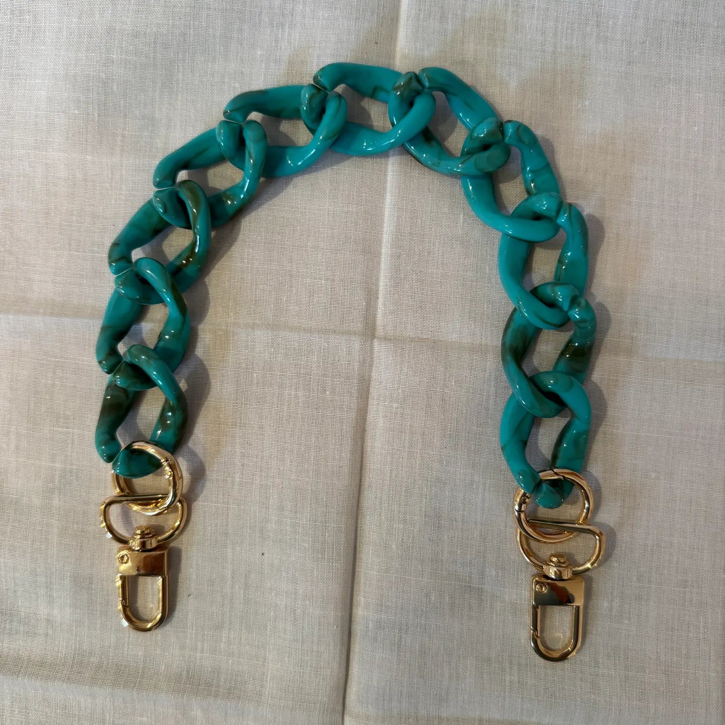 Eco Bag Interchangeable Handle Teal 14.5 Inches