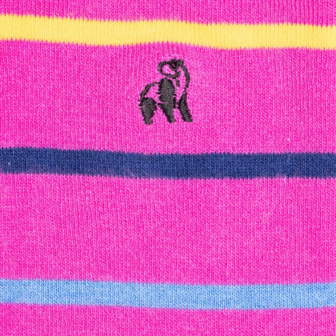Pink Muilti Stripe Swole Panda Bamboo Socks 7-11 UK