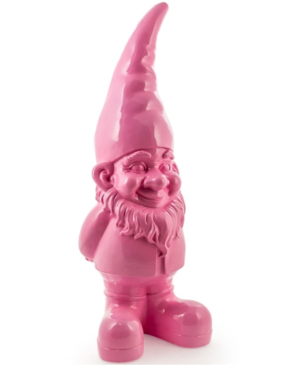 Giant Pink Standing Gnome Figurine