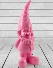 Giant Pink Standing Gnome Figurine