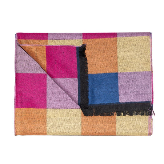 Bright Multi Coloured Check Bamboo Scarf (Copy)