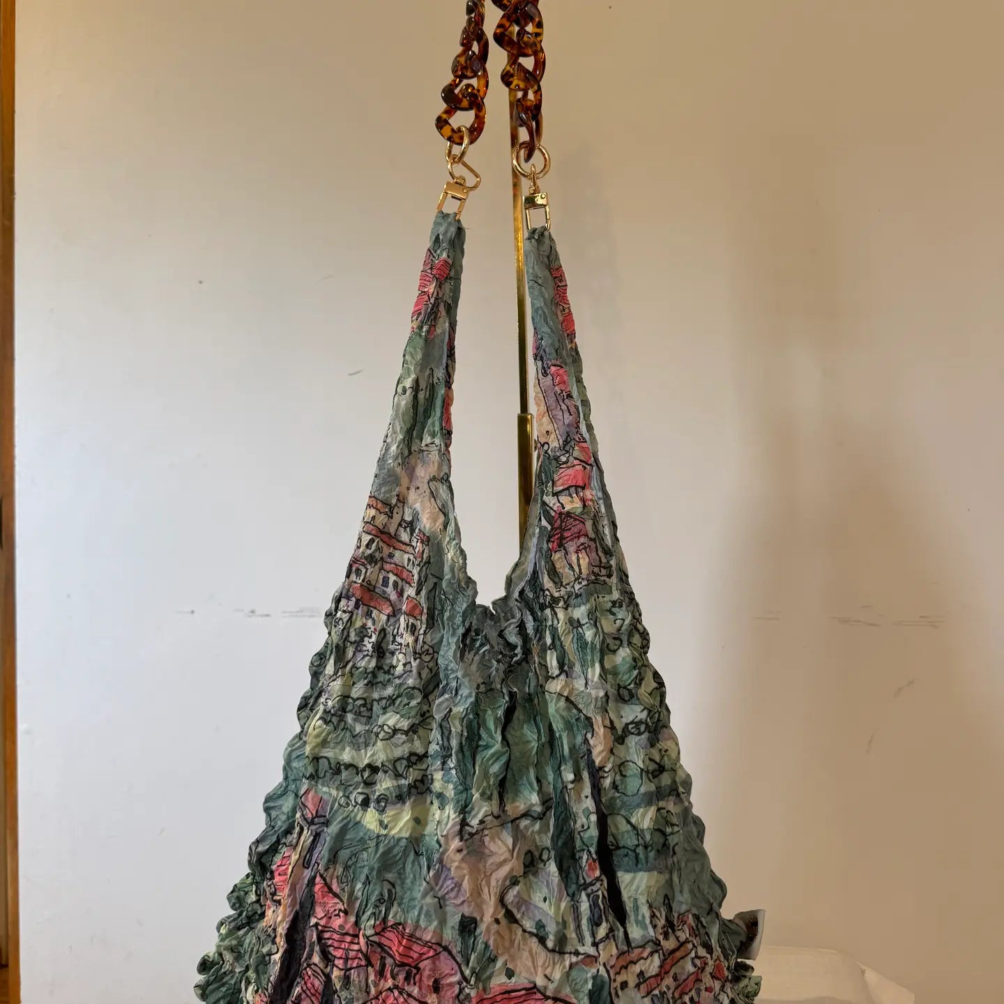 Eco Bag Interchangeable Handle Tortoiseshell 14.5 Inches