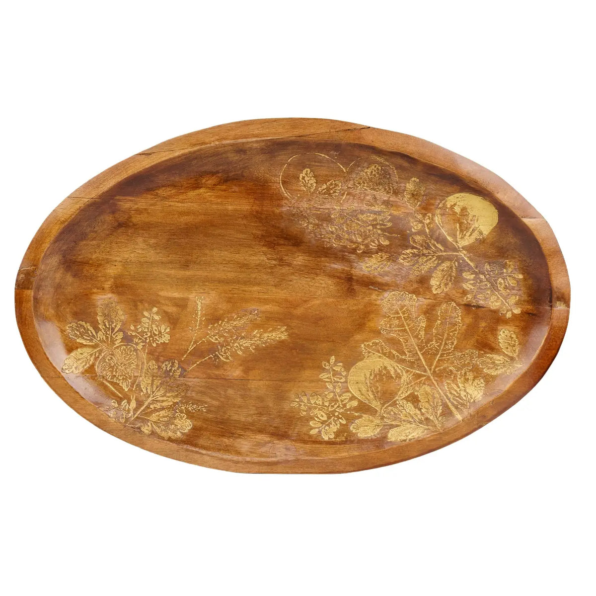 Oval Wooden Tray - Fig & Pomegranate