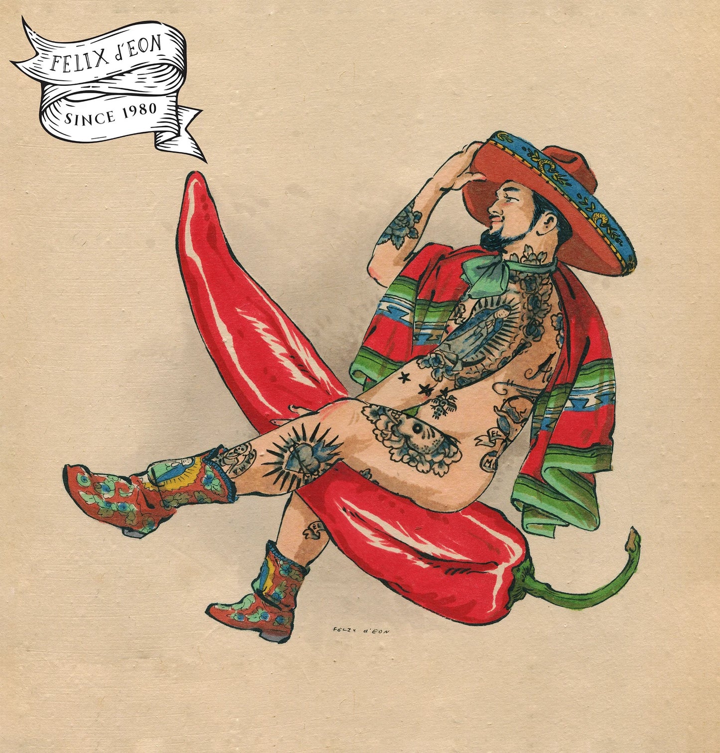 "Amor Picante" Print by Felix d'Eon