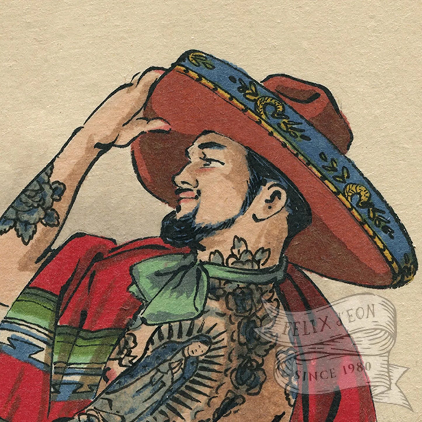 "Amor Picante" Print by Felix d'Eon Face