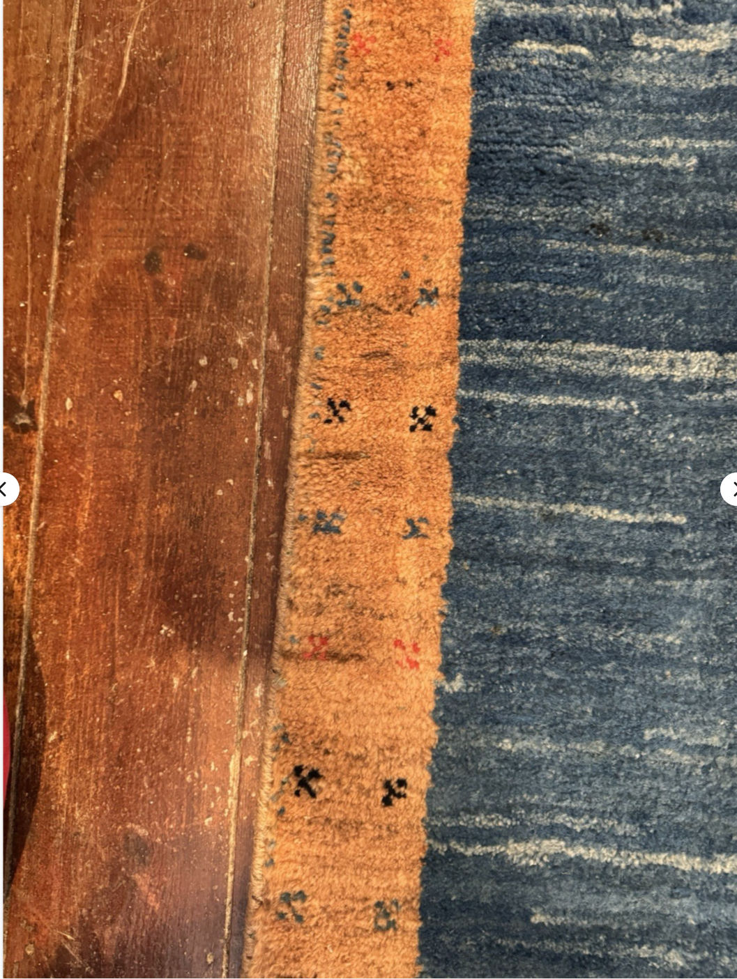 Blue Hand Knotted Middle Eastern Wool Rug 158cm x 86cm 8