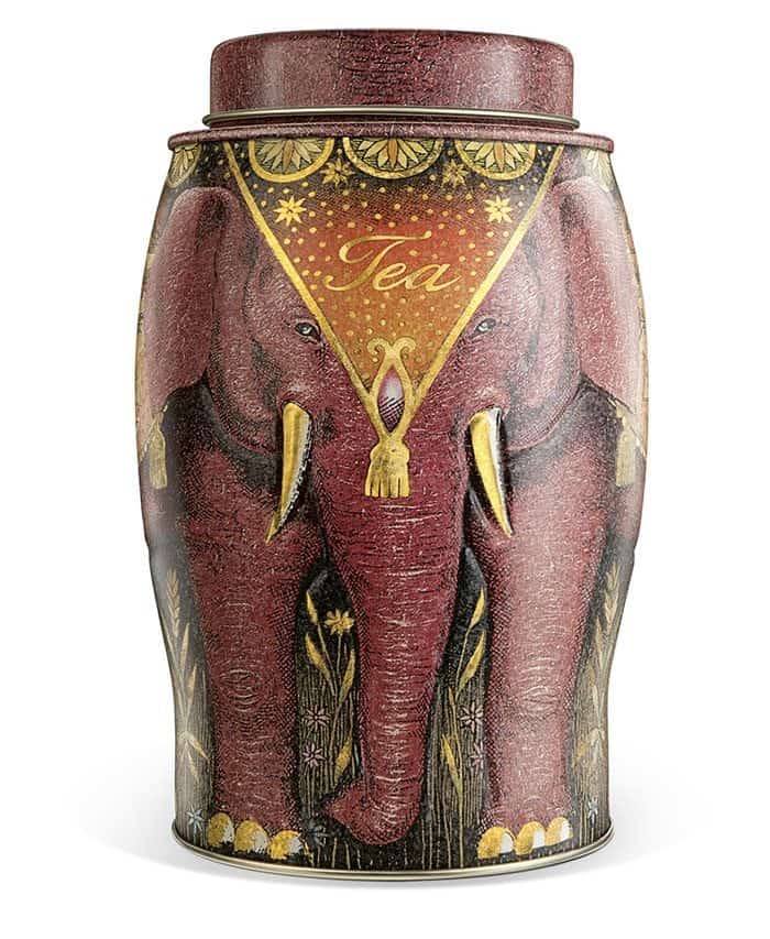 "Kenyan Earth" Williamson Elephant Tea Caddy - 40 English Breakfast Teabags
