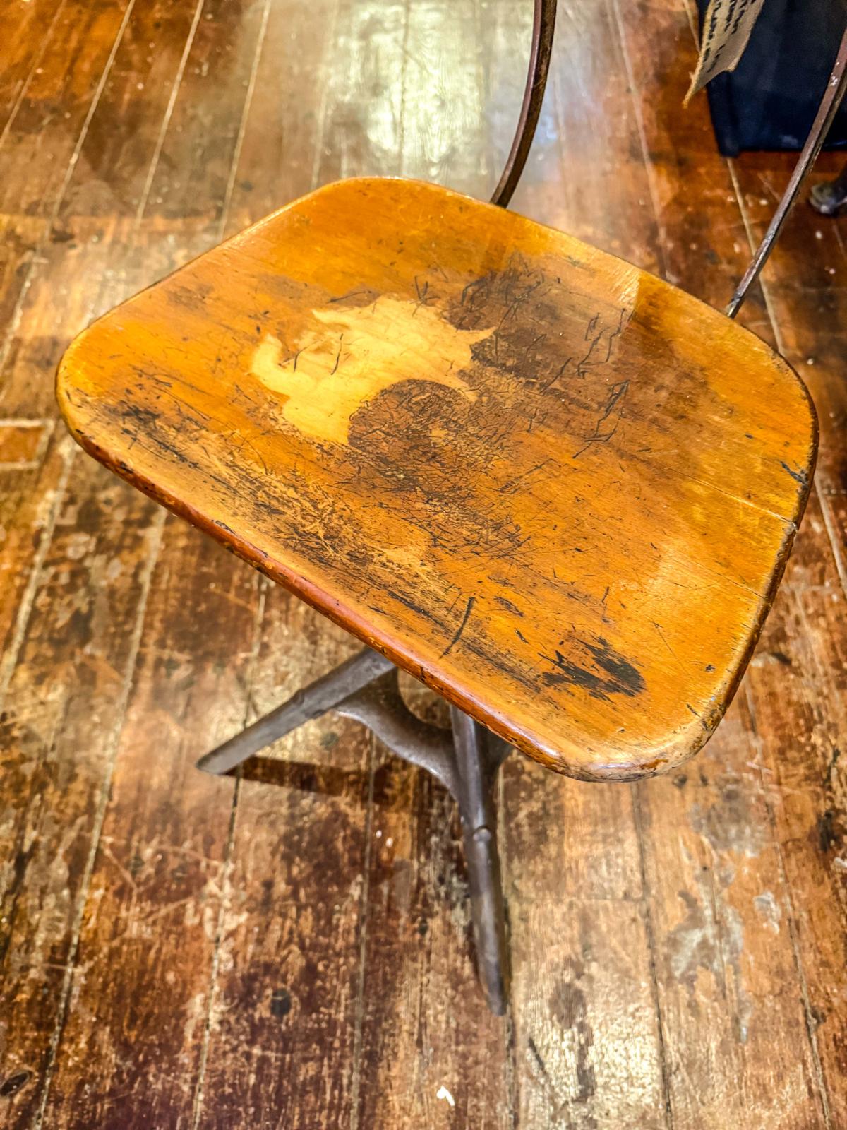 Early 20th Century Evertaut Industrial Workshop Chair 5