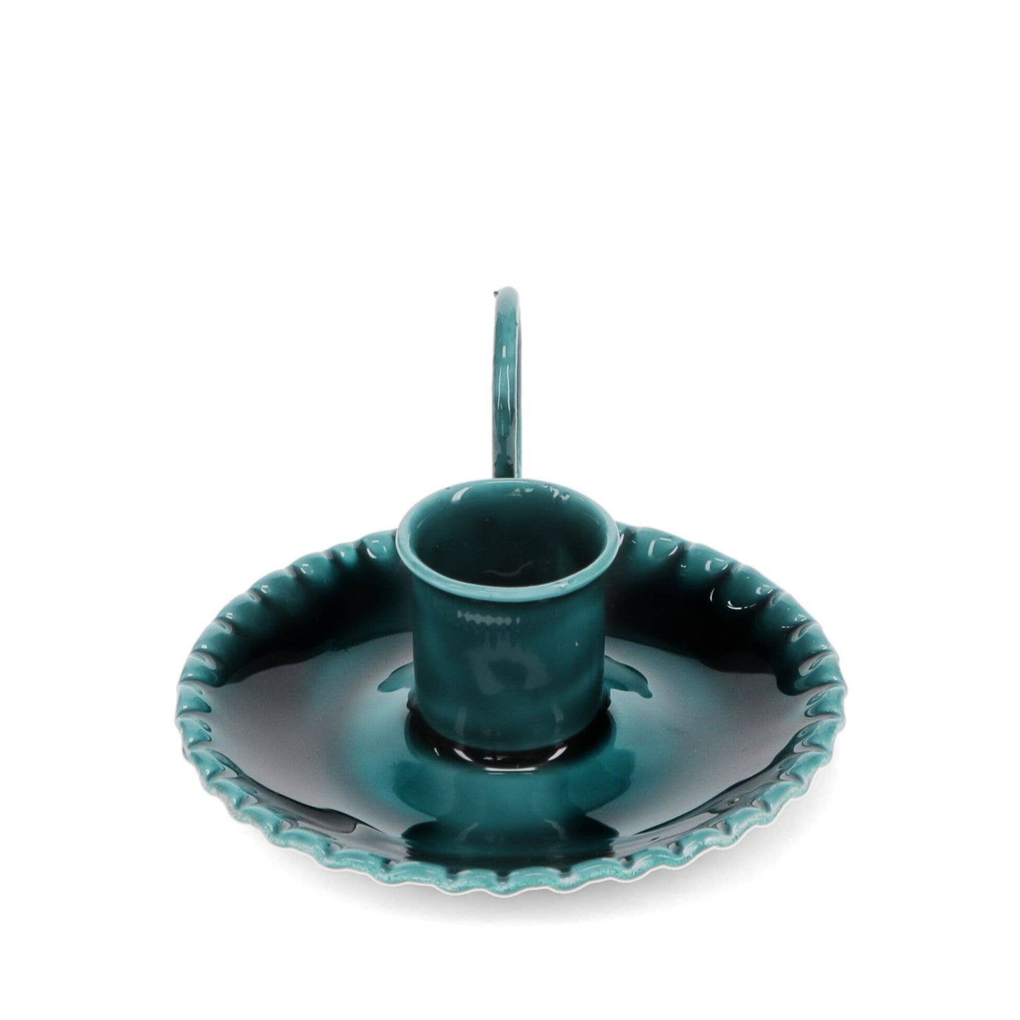 Enamel Chamberstick Candle Holder - Blue 2