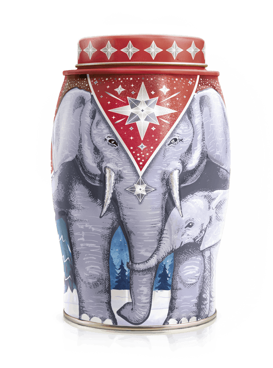 "Winter Star" Williamson Elephant Tea Caddy - 40 Earl Grey Teabags