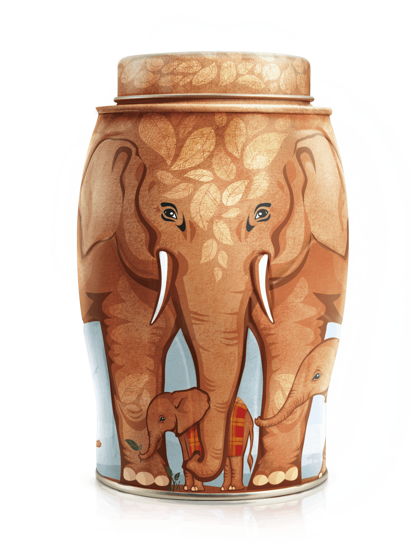 "Tsavo" Elephant Williamson Elephant Tea Caddy - 40 English Breakfast Teabags