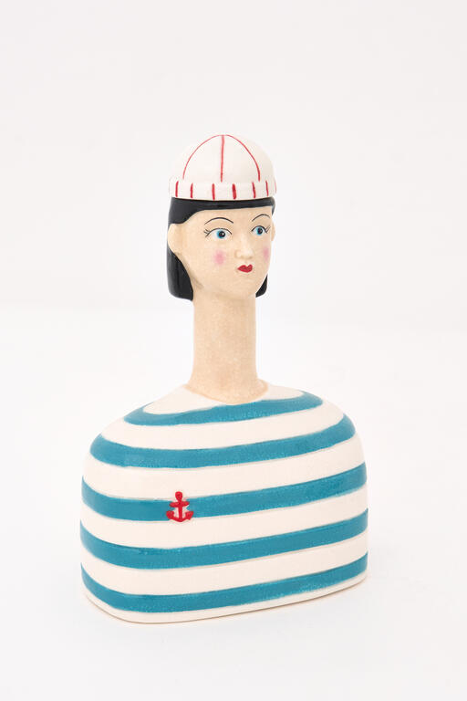 Female Figure Ceramic Nautical Vase 2