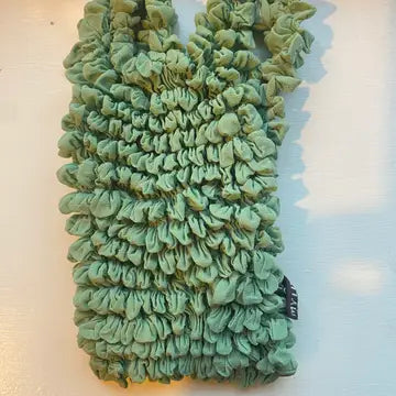 French Green - Sustainable Foldable Shopping Bag - Scrunched