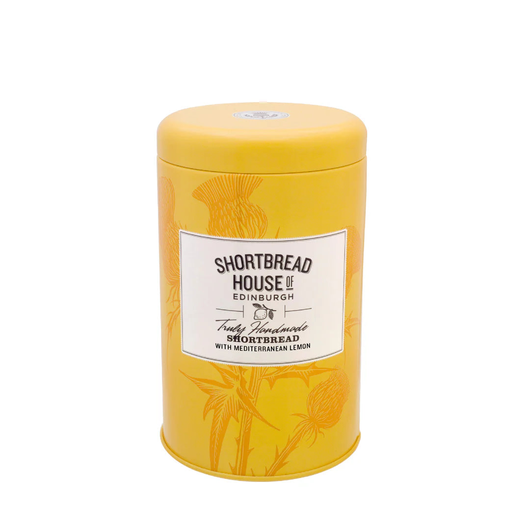 Handmade Traditional Shortbread Biscuits – 140g Gift Tin - with Mediterranean Lemon tin
