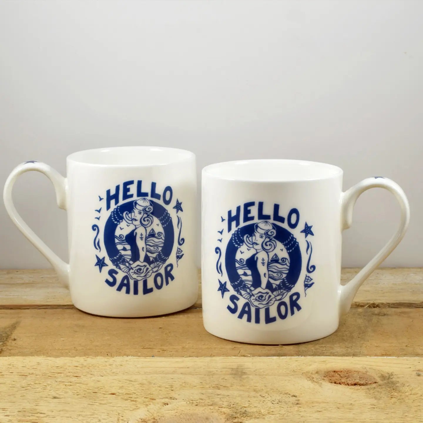 Hello Sailor Hand Decorated Fine Bone China Mug 2
