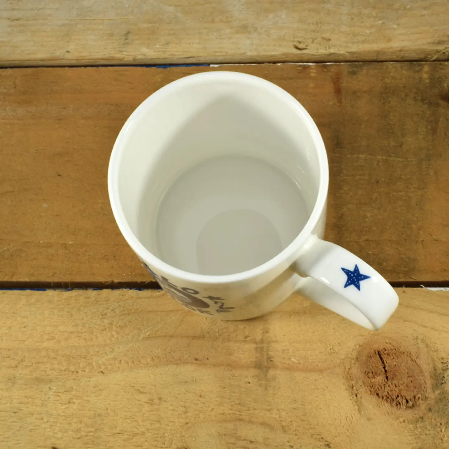 Hello Sailor Hand Decorated Fine Bone China Mug Top