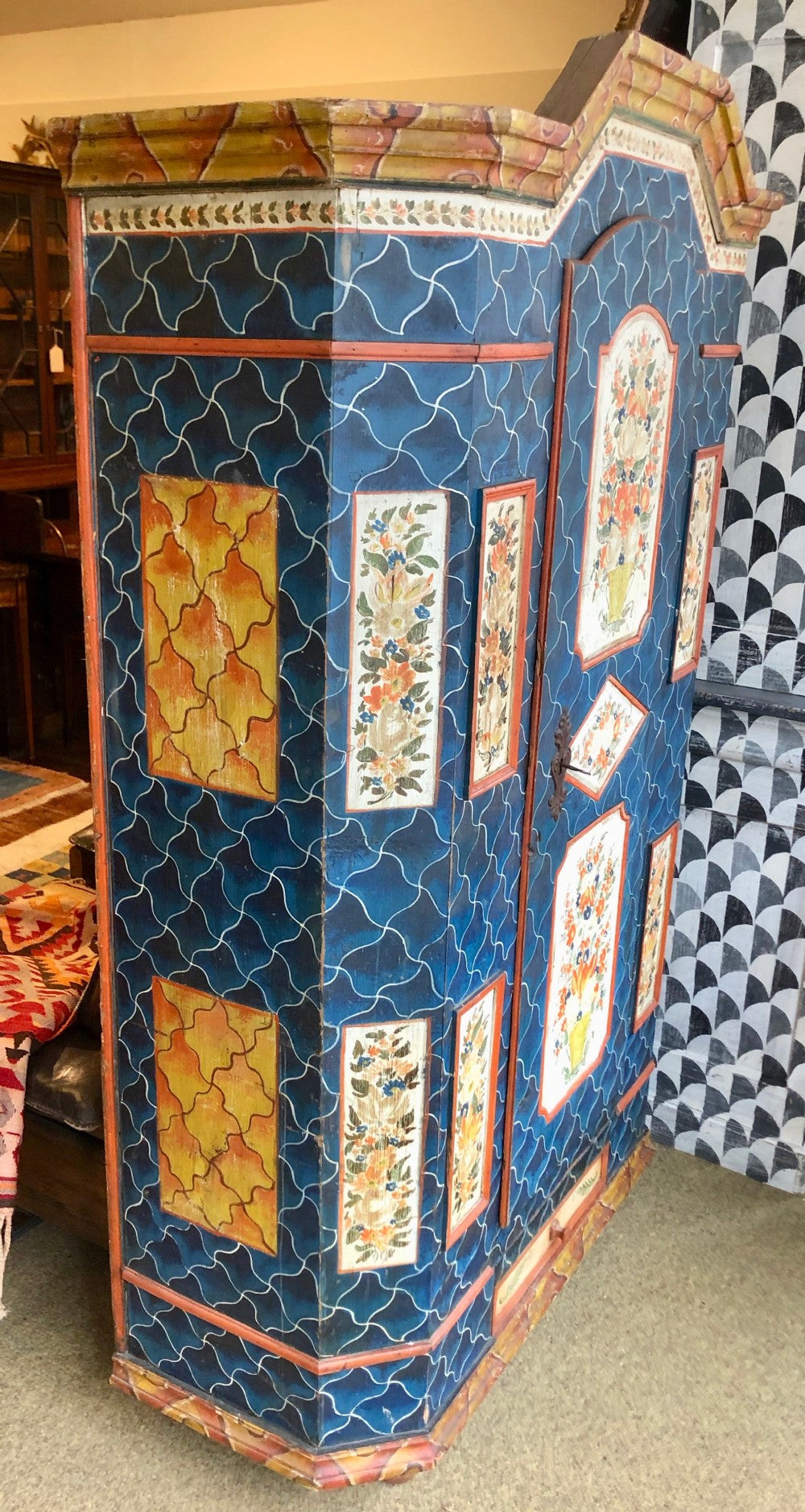 Austro Hungarian Empire Marriage Armoire from Bohemia. circa 1820