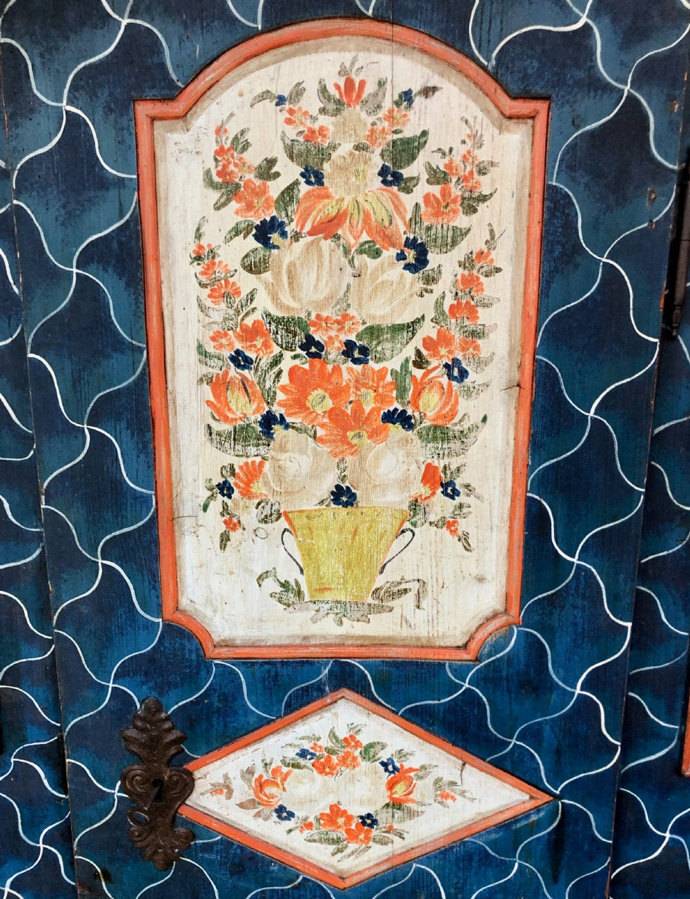 Austro Hungarian Empire Marriage Armoire from Bohemia. circa 1820