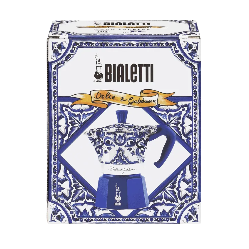Moka Express Bialetti Dolce&Gabbana - Mediterrean Blue - 6 cup pack