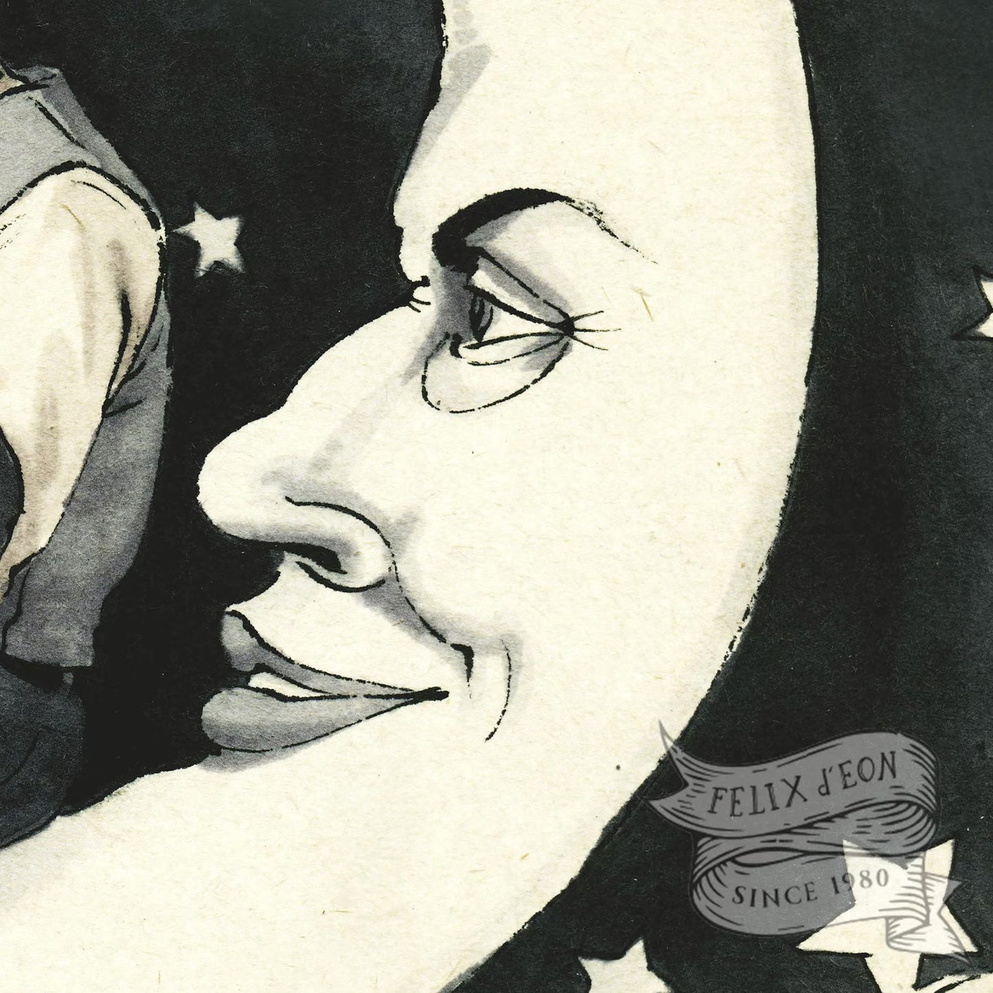 "Paper Moon" - Print By Felix d'Eon close 2