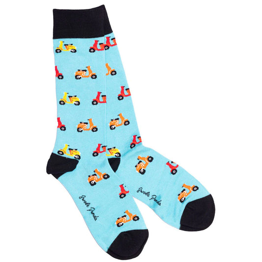 Scooter Patterned Swole Panda Bamboo Socks  7-11 UK
