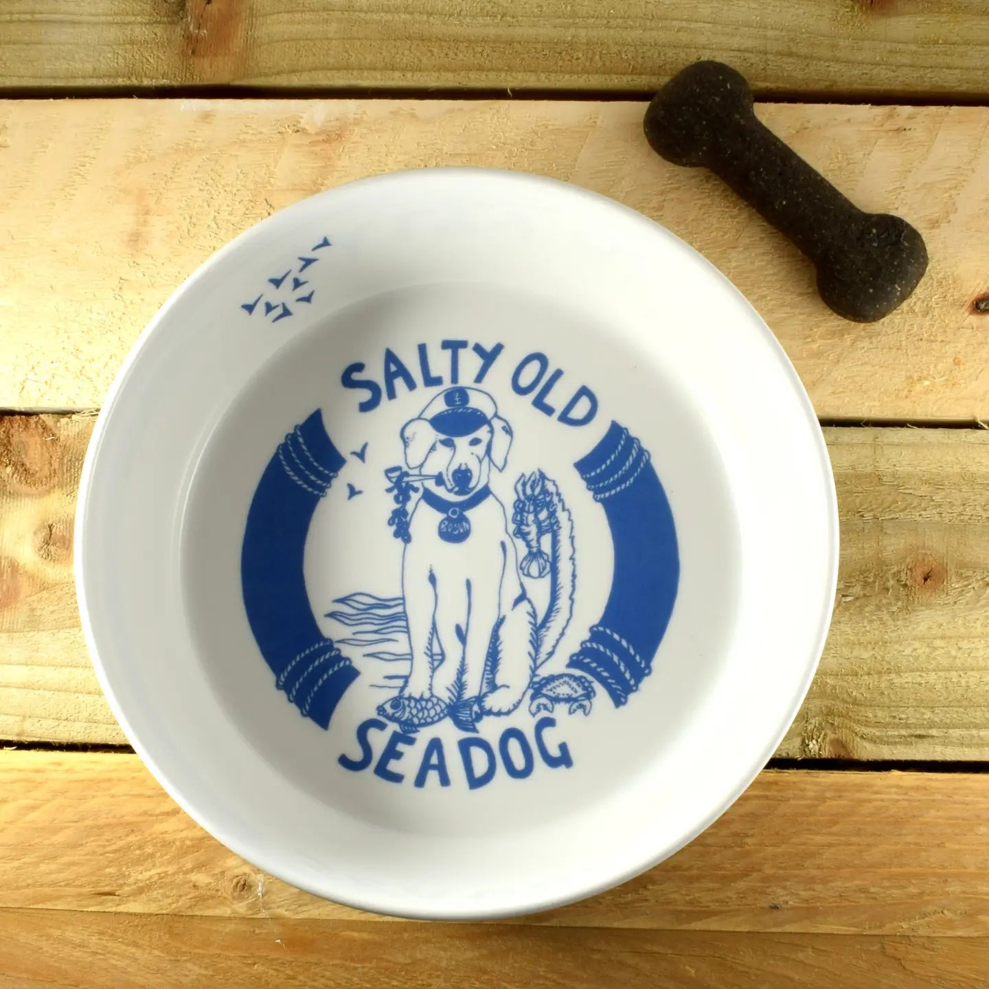 Salty Old Sea Dog - Dog Bowl Top