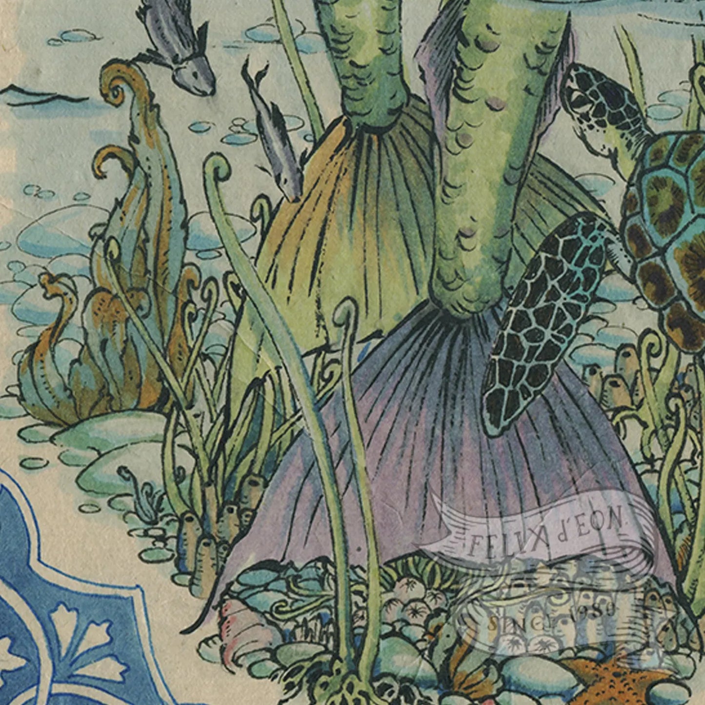 "Sea Princes" - Print By Felix d'Eon close up 2