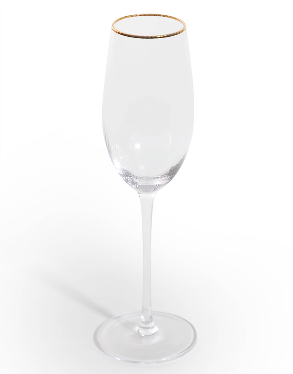 Set of 6 Traditional Champagne Flutes with Gold Rims 2