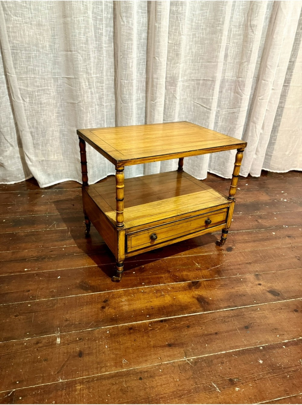 Small, Low 1950s Faux Painted Table