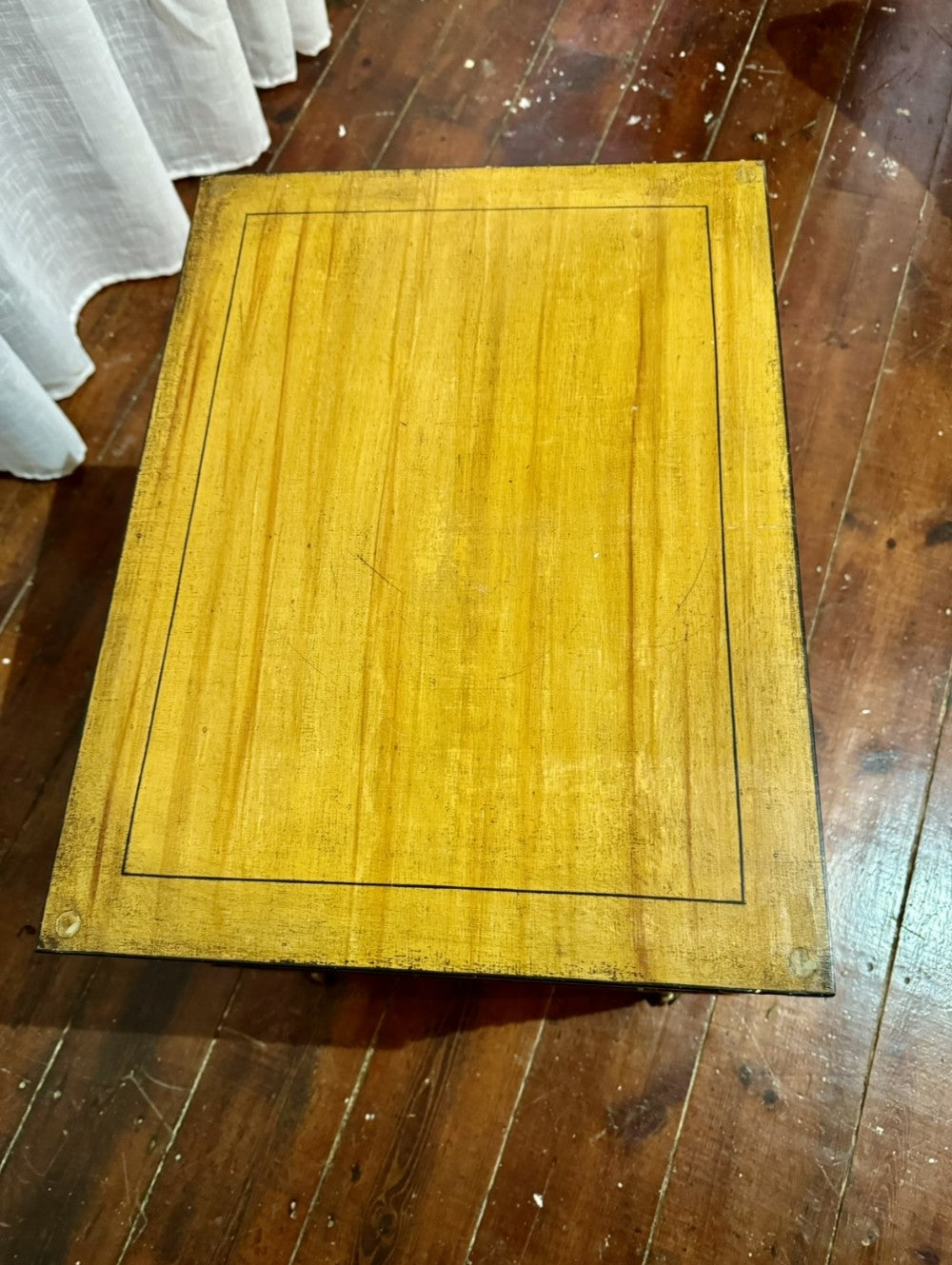 Small, Low 1950s Faux Painted Table
