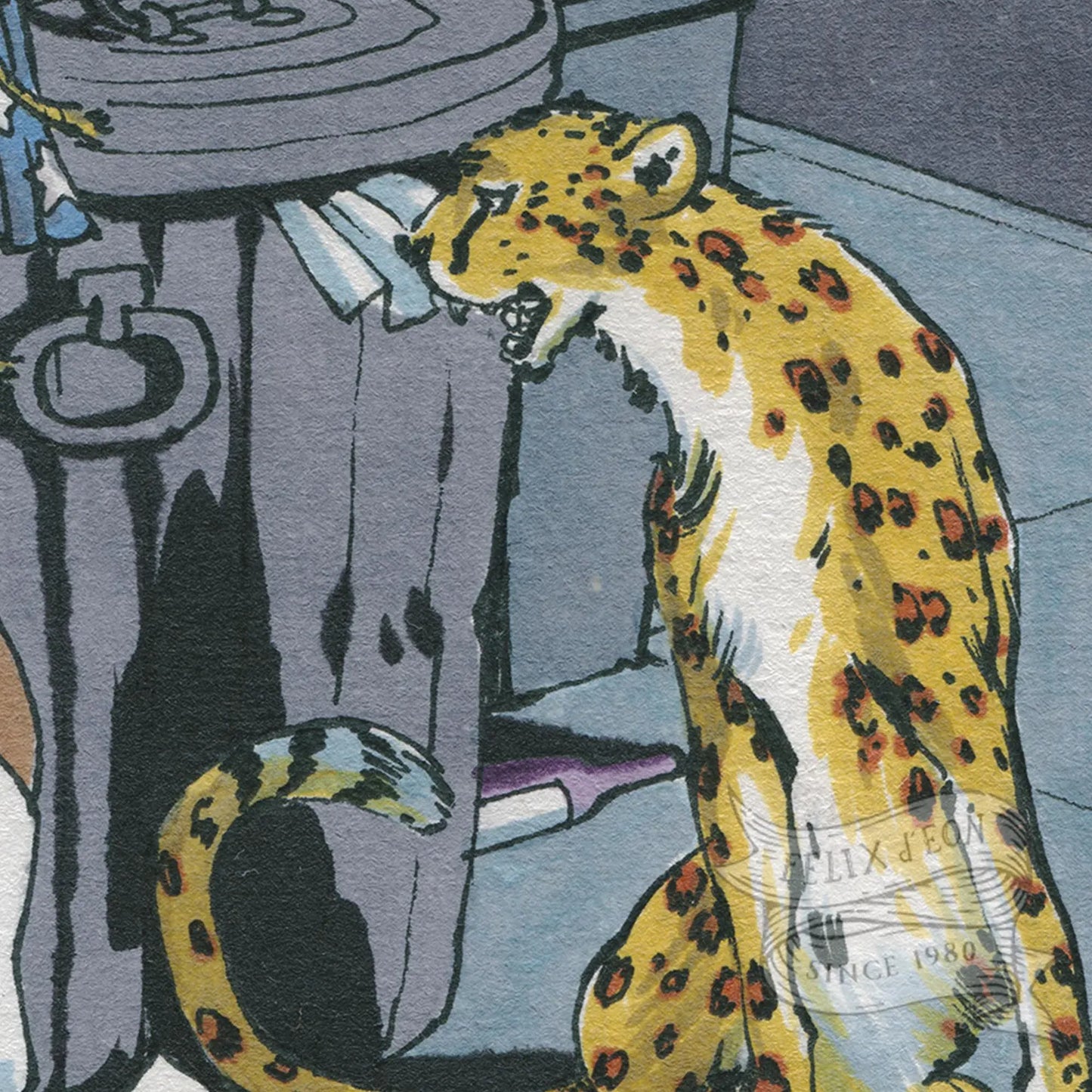 Close up of Cartoon leopard