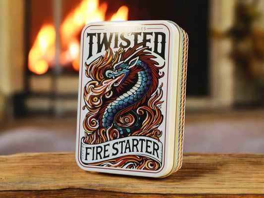 "Twisted Fire Starter" Match Box Tin