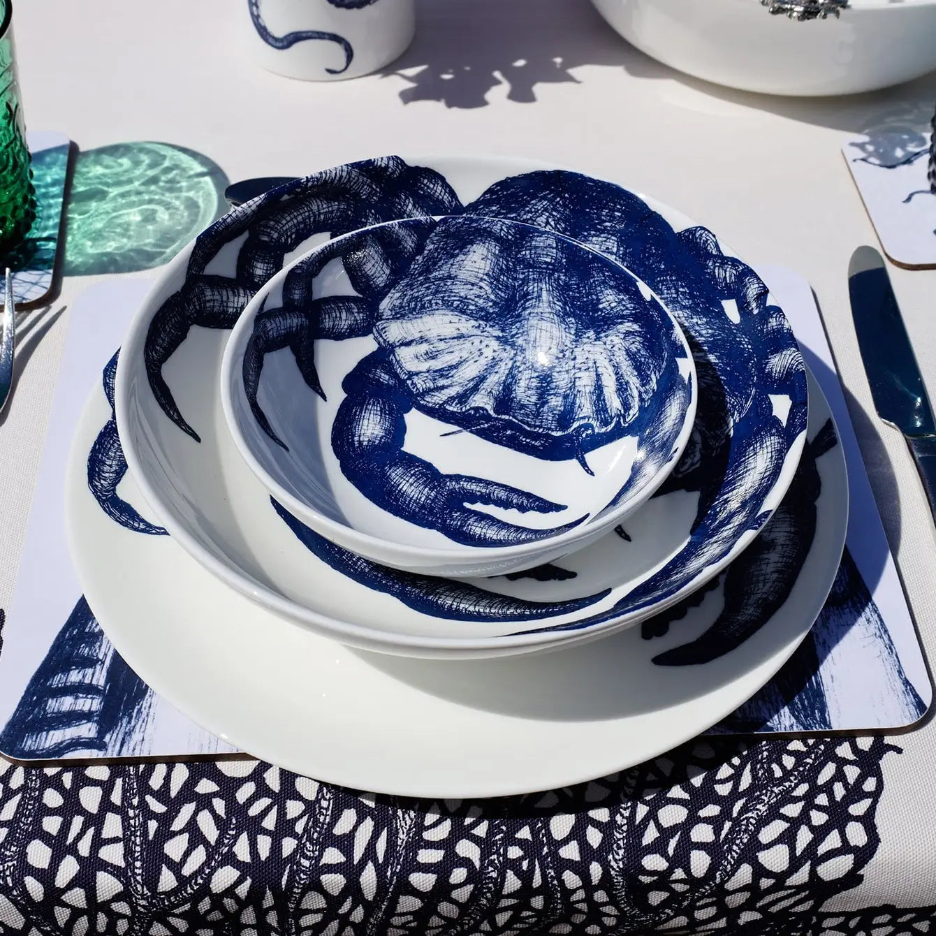 Bone China Crab Dinner Plate - Cream Cornwall