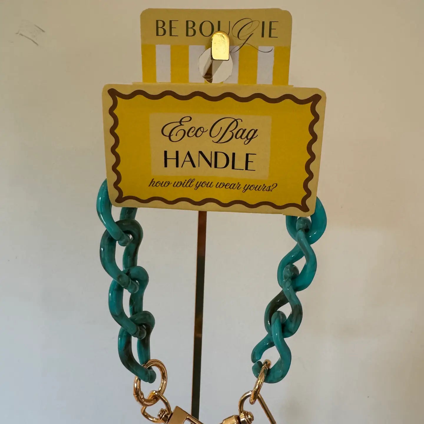 Eco Bag Interchangeable Handle Teal 14.5 Inches