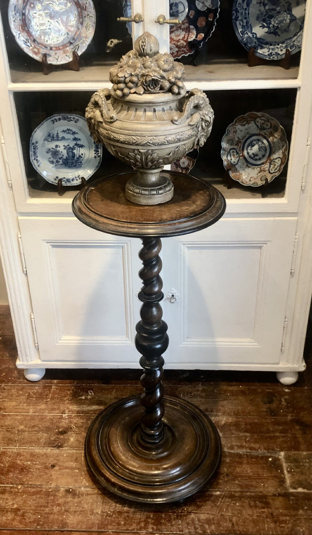 18th Century Georgian Pedestal - Mahogany And Ebonised