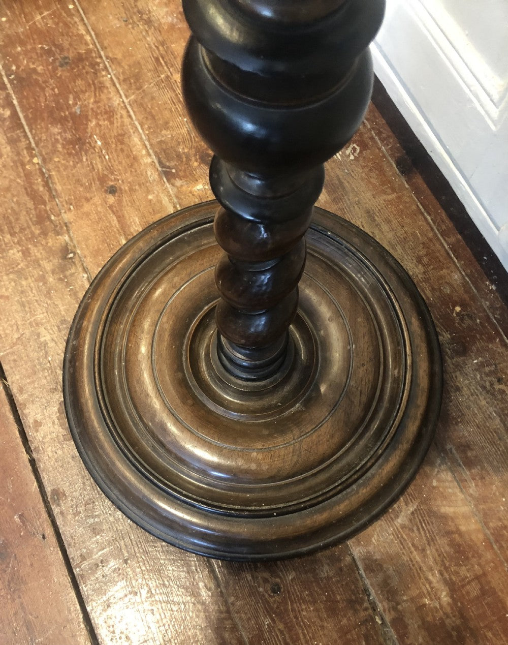 18th Century Georgian Pedestal - Mahogany And Ebonised