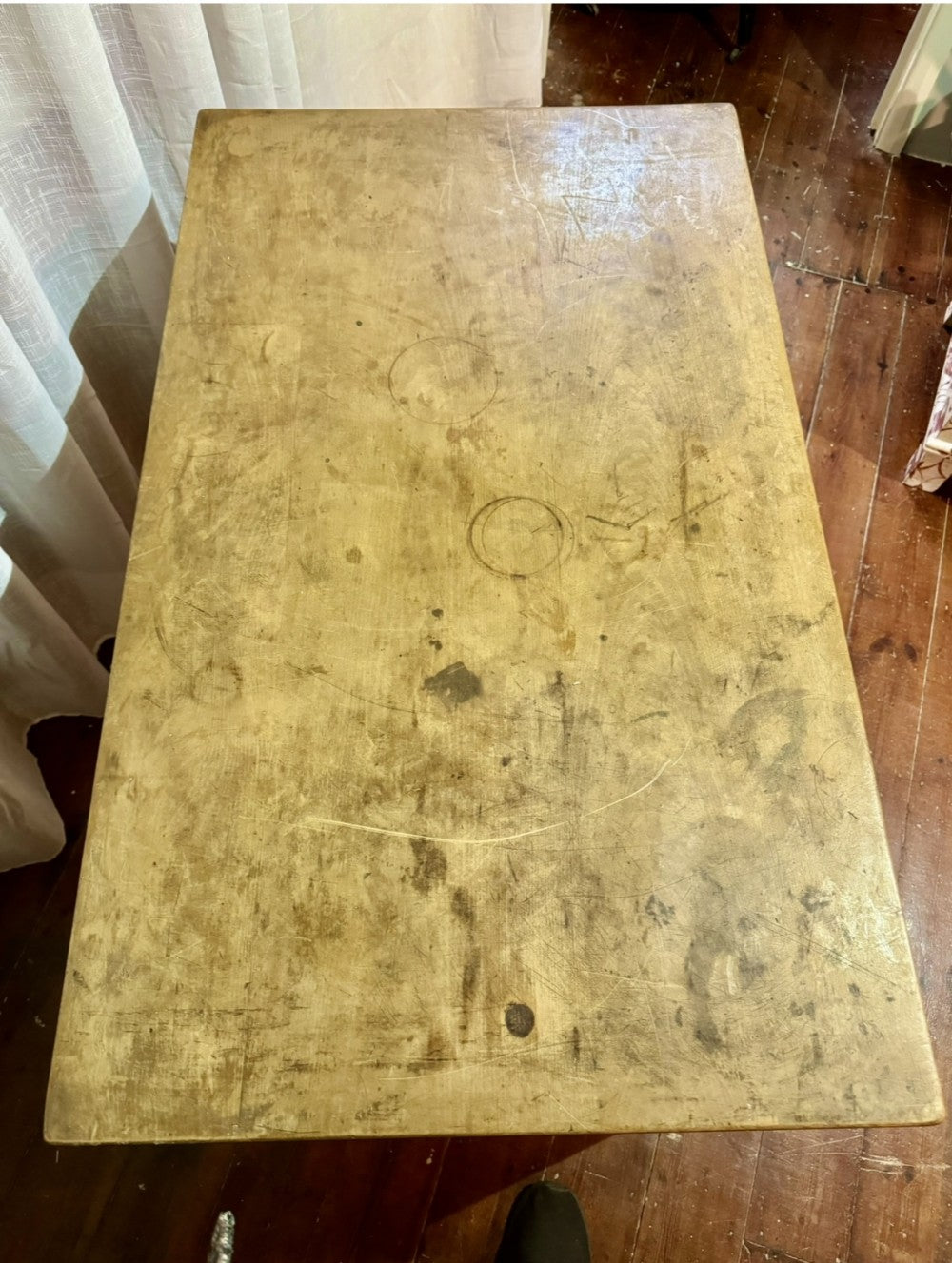 19th Century Sycamore Kitchen Table