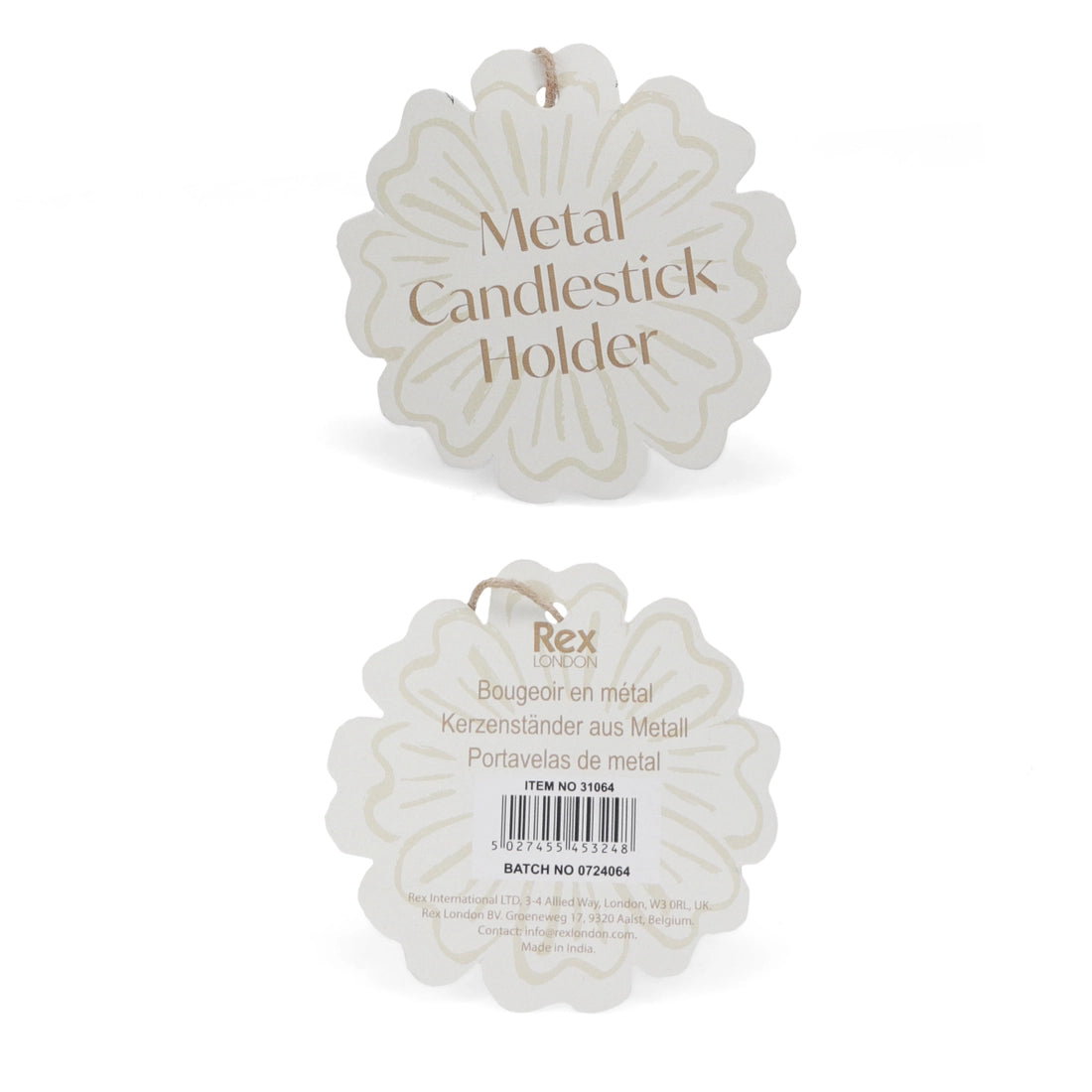 Enamel Heart-Shaped Chamberstick Candle Holder - Vibrant Pink