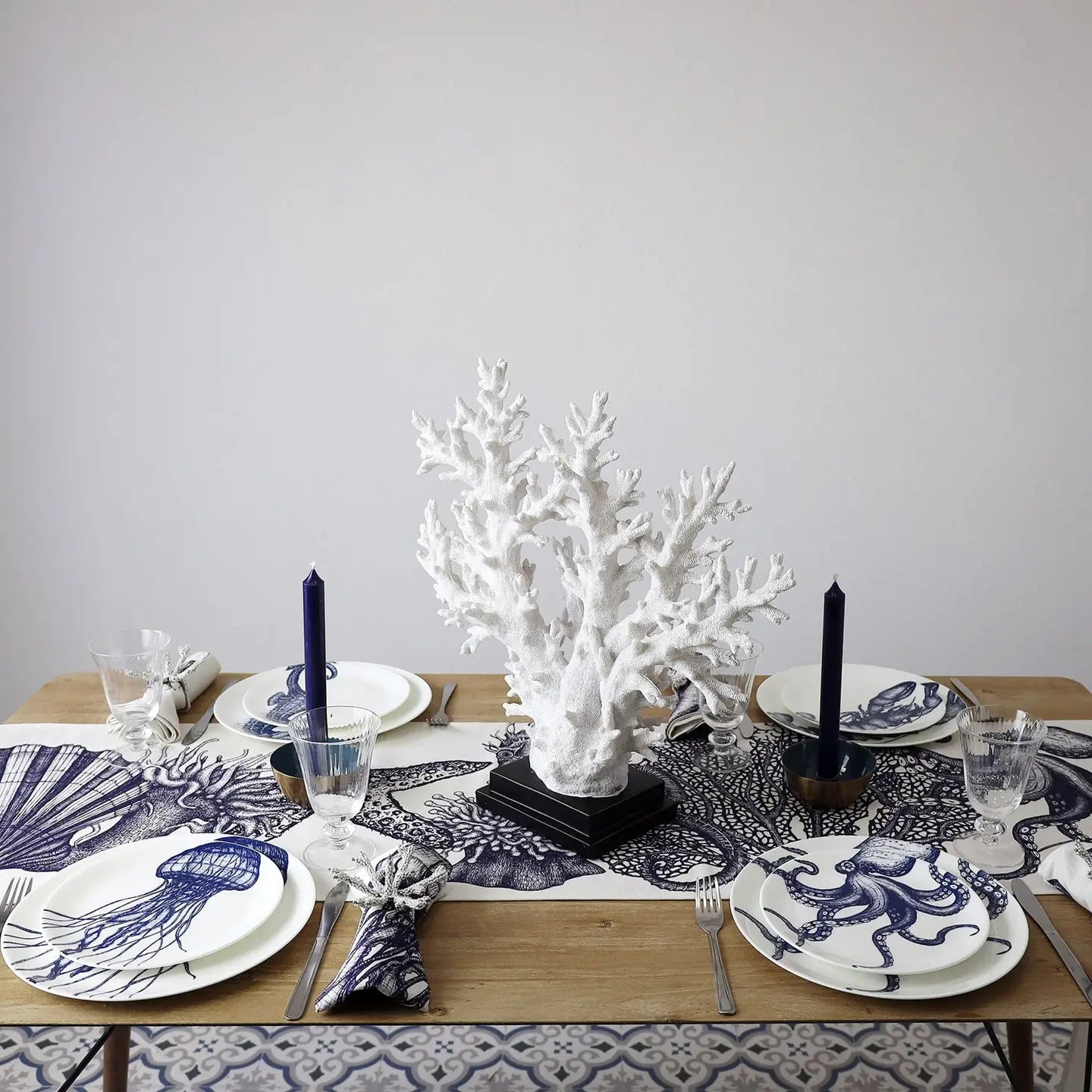 Set of Sea Creature Linen Napkins