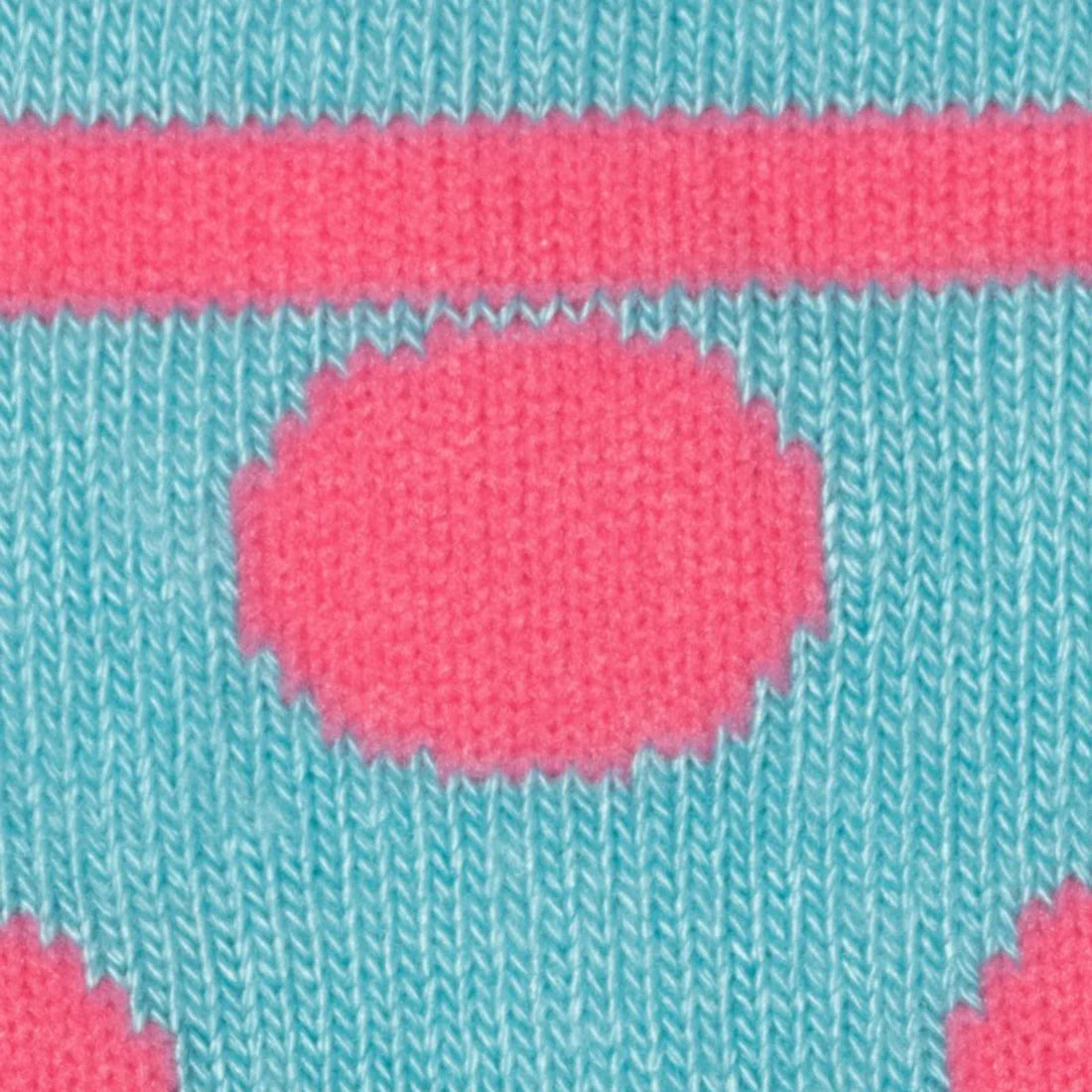 Pink Dots On Sky Blue Bamboo Socks 4-7 UK