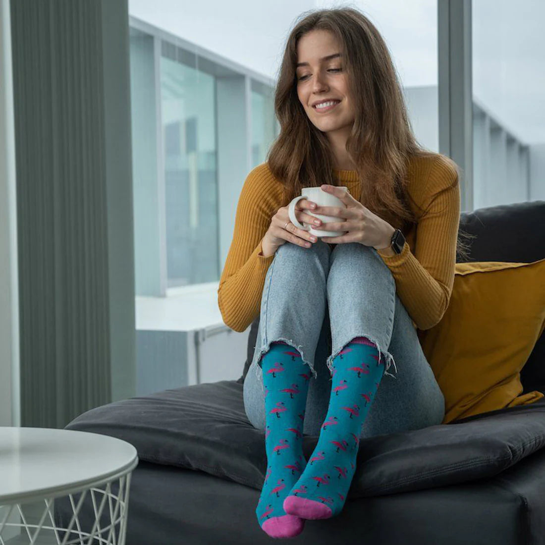 Flamingo Bamboo Socks 4-7 UK