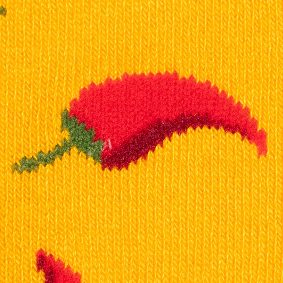 Yellow With Red Chillies Swole Panda Bamboo Socks 7-11 UK