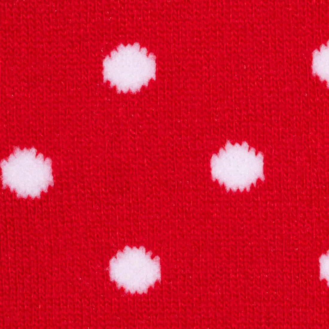 Red With White Polka Dot Bamboo Socks 7-11 UK