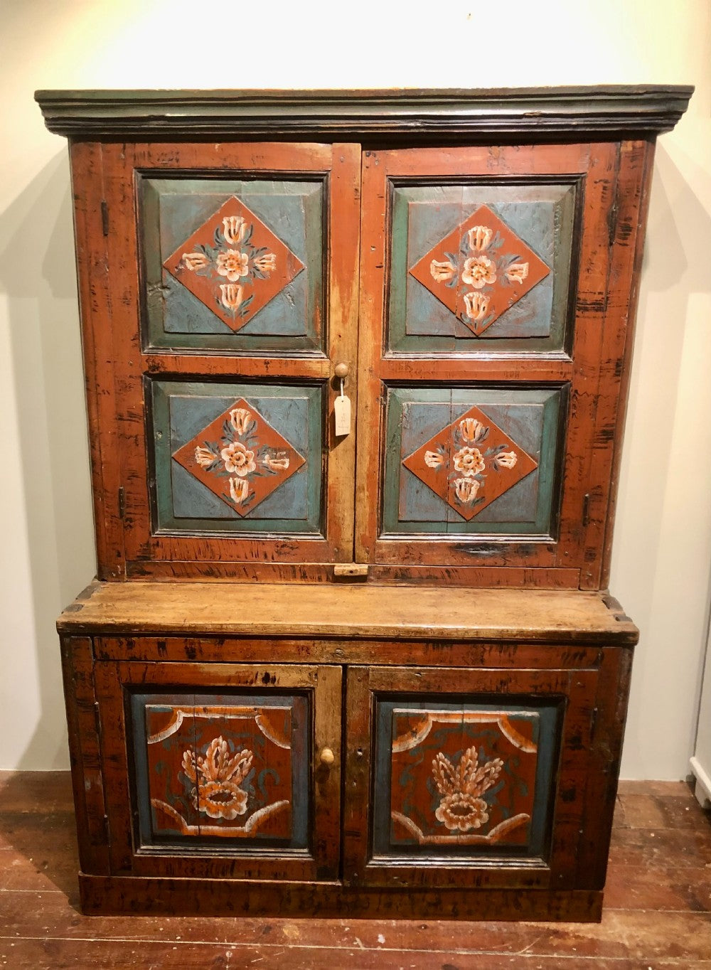 Austro-Hungarian Hand-painted Cupboard – 19th Century