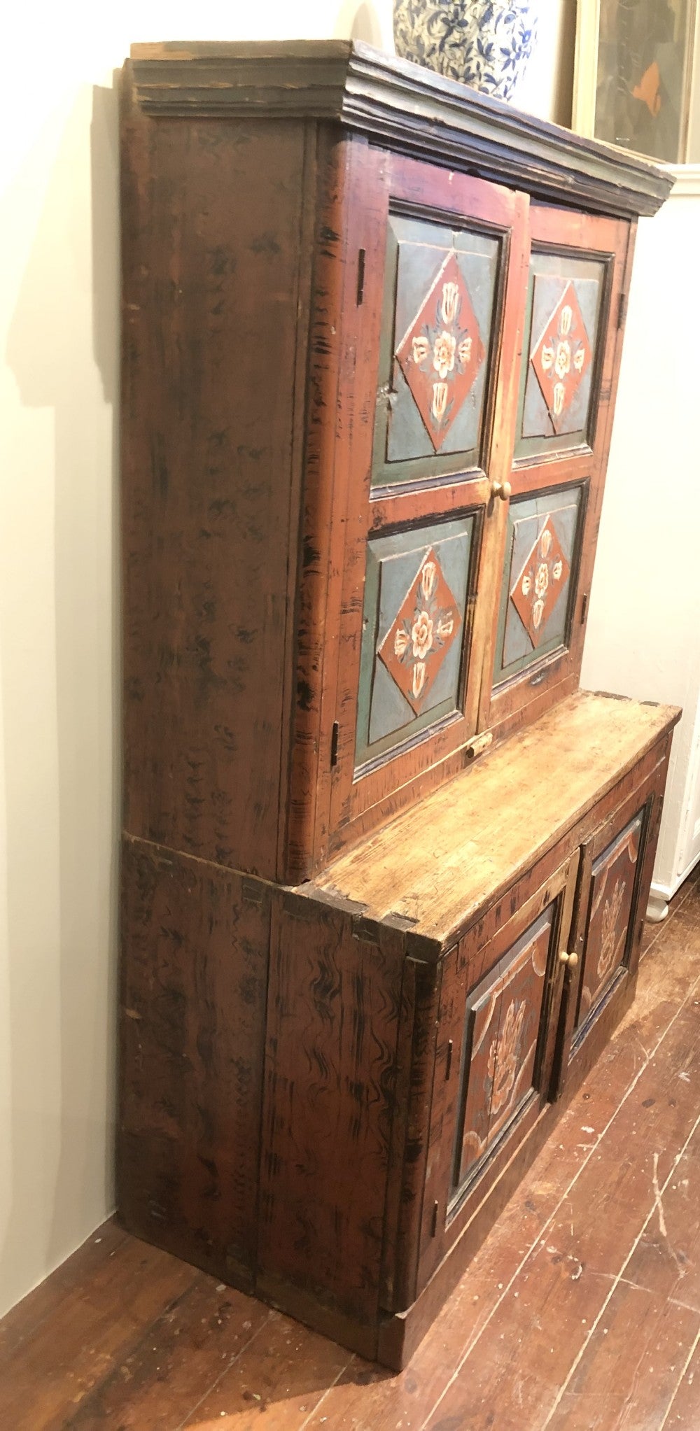 Austro-Hungarian Hand-painted Cupboard – 19th Century