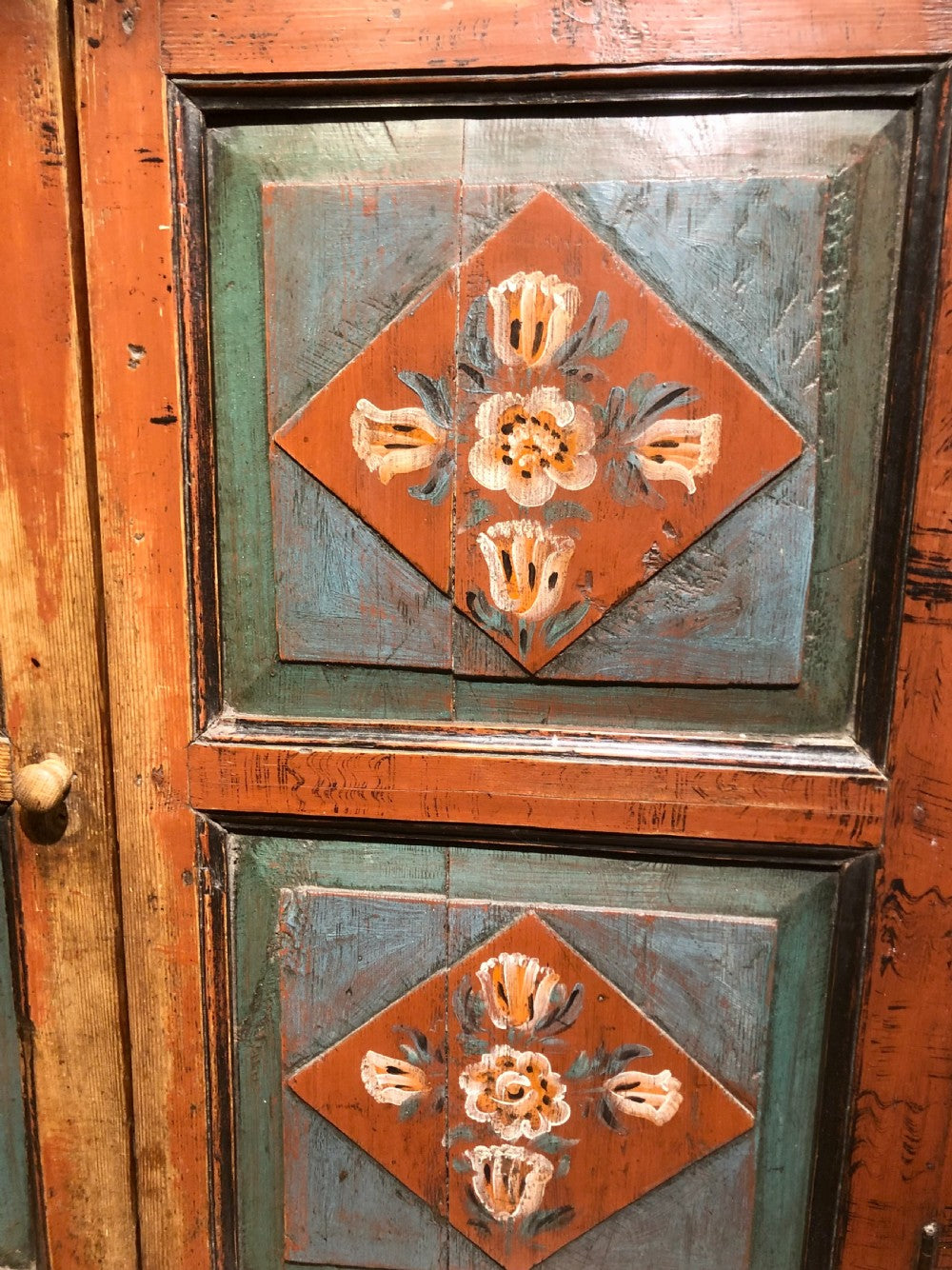 Austro-Hungarian Hand-painted Cupboard – 19th Century