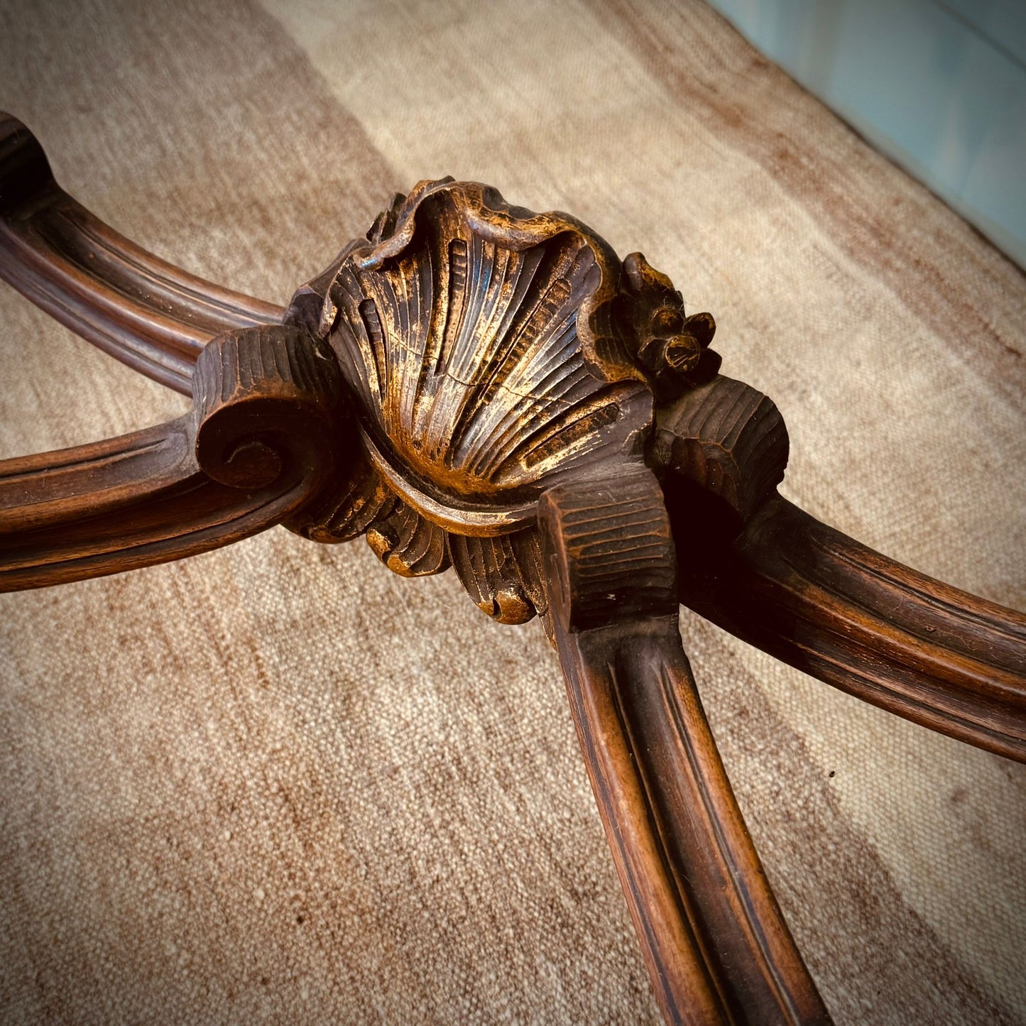 19th Century French Marble-Topped Console Table